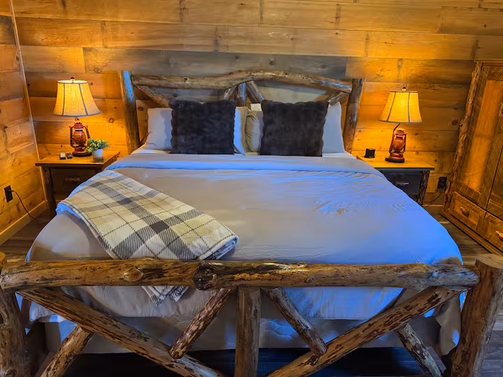Rustic bathroom with stone and tile accents